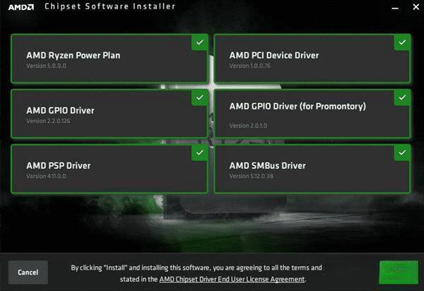 Ryzen芯片组驱动 电脑版4.08.09.2337 免费版