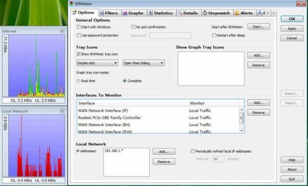 BWMeter(带宽监控测试软件)v9.0.3官方版