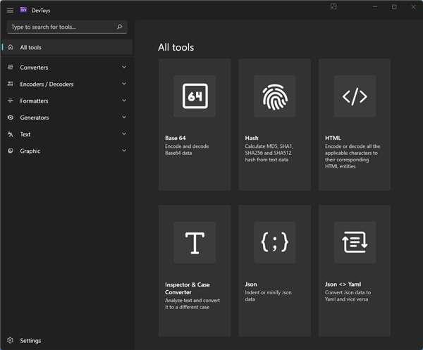 DevToys(开发工具)电脑版 1.0.13.0 官方最新版